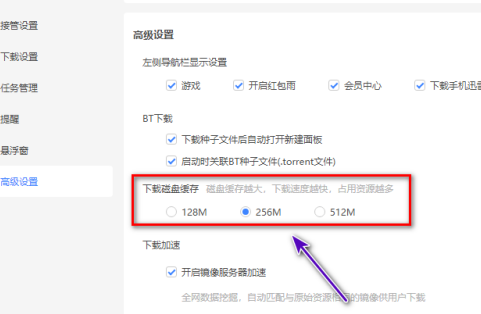 迅雷11如何修改下载磁盘缓存?迅雷11修改下载磁盘缓存的方法_wishdown.com 迅雷11如何修改下载磁盘缓存?迅雷11修改下载磁盘缓存的方法_wishdown.com