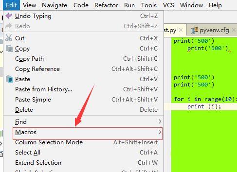 pycharm使用过程中如何对当前录制宏?pycharm使用过程中对当前录制宏的方法_wishdown.com pycharm使用过程中如何对当前录制宏?pycharm使用过程中对当前录制宏的方法_wishdown.com