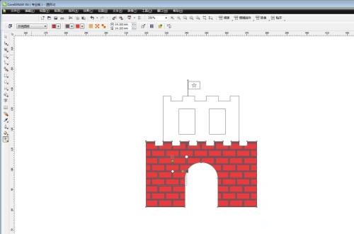 cdr x6怎么给城堡填充砖墙效果?cdr x6给城堡填充砖墙效果教程_wishdown.com cdr x6怎么给城堡填充砖墙效果?cdr x6给城堡填充砖墙效果教程_wishdown.com