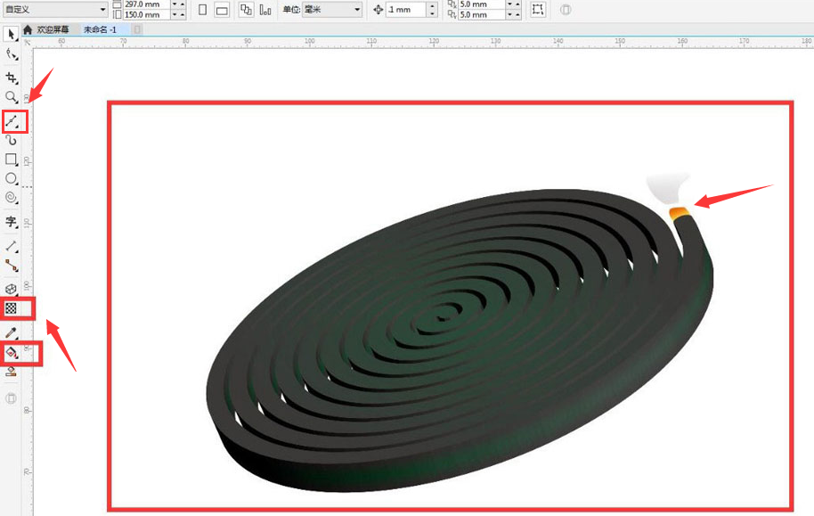 cdr蚊香怎么画?cdr绘制燃烧蚊香图形方法介绍_wishdown.com cdr蚊香怎么画?cdr绘制燃烧蚊香图形方法介绍_wishdown.com