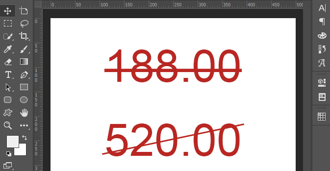 ps数字怎么画线遮挡?ps添加字符删除线步骤介绍_wishdown.com ps数字怎么画线遮挡?ps添加字符删除线步骤介绍_wishdown.com