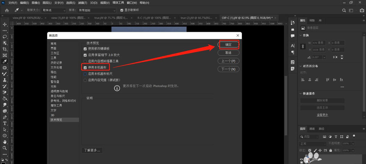 PS2022如何停用本机画布?PS2022停用本机画布方法教程_wishdown.com PS2022如何停用本机画布?PS2022停用本机画布方法教程_wishdown.com