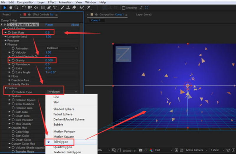 ae粒子特效怎么做?ae制作三角粒子背景动画技巧分享_wishdown.com ae粒子特效怎么做?ae制作三角粒子背景动画技巧分享_wishdown.com