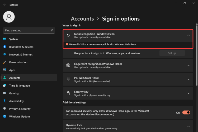 Win11中的Windows Hello Face选项为什么不可用?Win11中的Windows Hello Face选项不可用的原因_wishdown.com Win11中的Windows Hello Face选项为什么不可用?Win11中的Windows Hello Face选项不可用的原因_wishdown.com