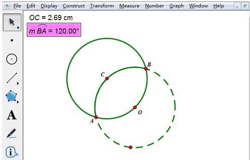 几何画板画120度角的扇形的教程_wishdown.com 几何画板画120度角的扇形的教程_wishdown.com