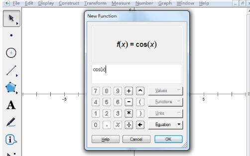 几何画板绘制余弦函数图像的操作步骤_wishdown.com 几何画板绘制余弦函数图像的操作步骤_wishdown.com