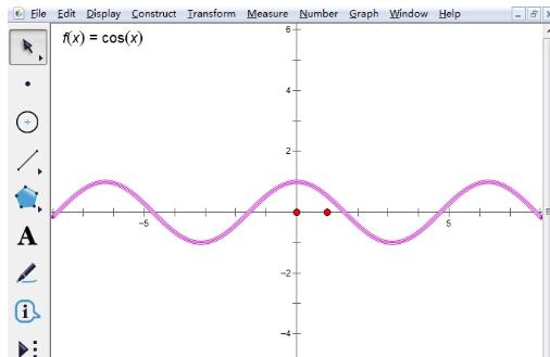 几何画板绘制余弦函数图像的操作步骤_wishdown.com 几何画板绘制余弦函数图像的操作步骤_wishdown.com