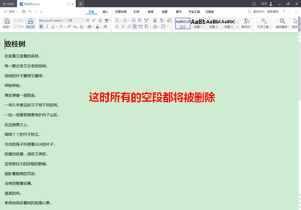 wps2019批量删掉空段的操作流程_wishdown.com wps2019批量删掉空段的操作流程_wishdown.com