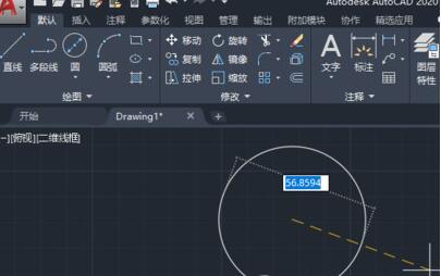 AutoCAD2020标注圆的直径的操作方法_wishdown.com AutoCAD2020标注圆的直径的操作方法_wishdown.com
