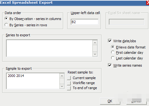 EViews中数据输成excel格式的操作教程_wishdown.com EViews中数据输成excel格式的操作教程_wishdown.com