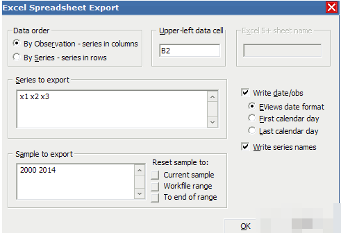 EViews中数据输成excel格式的操作教程_wishdown.com EViews中数据输成excel格式的操作教程_wishdown.com