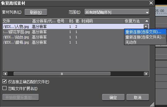 edius批量恢复离线素材的操作方法_wishdown.com edius批量恢复离线素材的操作方法_wishdown.com