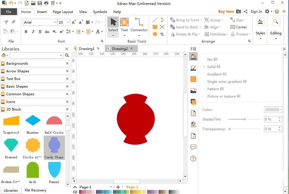 亿图流程图制作软件做出糖果形状的详细步骤_wishdown.com 亿图流程图制作软件做出糖果形状的详细步骤_wishdown.com