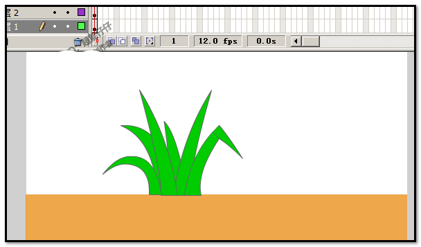 Flash绘制绿色小草的详细方法_wishdown.com Flash绘制绿色小草的详细方法_wishdown.com