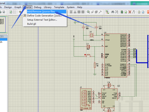Proteus导入程序的操作方法_wishdown.com Proteus导入程序的操作方法_wishdown.com