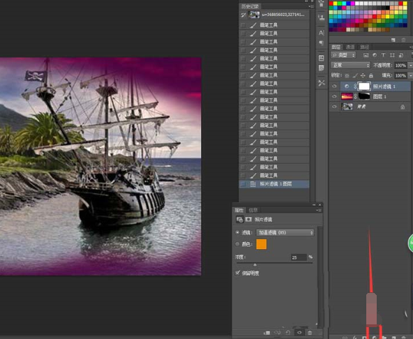 photoshop cs6给海盗船合成黄昏特效的图文操作步骤_wishdown.com photoshop cs6给海盗船合成黄昏特效的图文操作步骤_wishdown.com