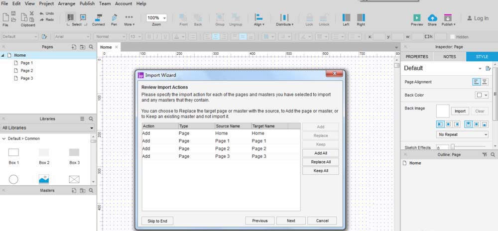 Axure RP 8.0导入RP文件的操作步骤_wishdown.com Axure RP 8.0导入RP文件的操作步骤_wishdown.com