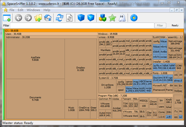 space sniffer是什么?space sniffer使用教程_wishdown.com space sniffer是什么?space sniffer使用教程_wishdown.com