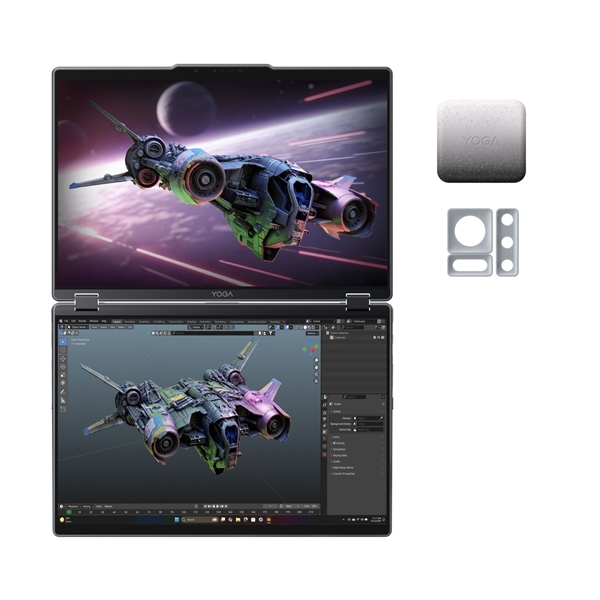 双OLED屏加持专攻3D开发!联想发布Yoga Book Pro 3D笔记本_wishdown.com 双OLED屏加持专攻3D开发!联想发布Yoga Book Pro 3D笔记本_wishdown.com