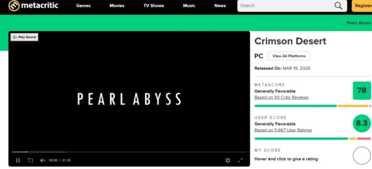 《红色沙漠》多次更新后 Metacritic用户评分升至8.3!_wishdown.com 《红色沙漠》多次更新后 Metacritic用户评分升至8.3!_wishdown.com