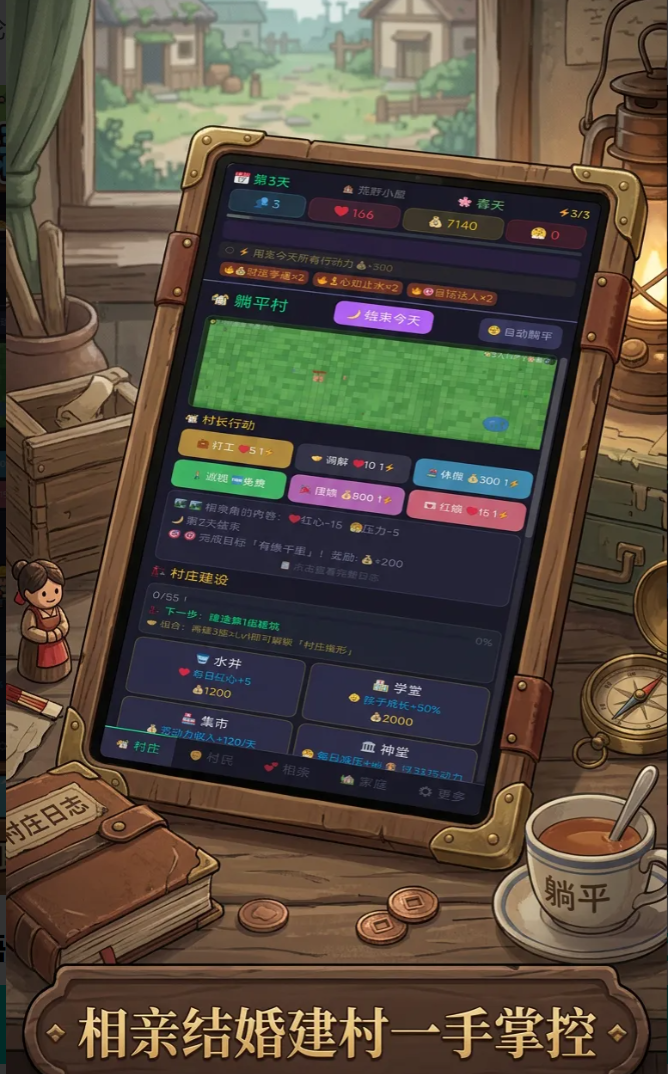 躺平村物语游戏玩法详解:特色系统与趣味体验深度解析_wishdown.com 躺平村物语游戏玩法详解:特色系统与趣味体验深度解析_wishdown.com