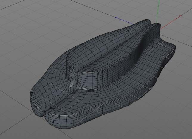 C4D对称后曲面细分物体没有连接怎么办_wishdown.com C4D对称后曲面细分物体没有连接怎么办_wishdown.com