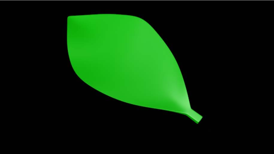 Cinema 4D��ô��ģһƬ��ɫ��Ҷ��