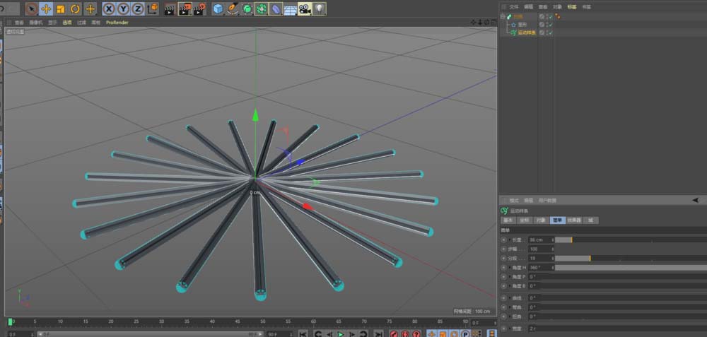c4d怎么制作线条旋转展开的动画_wishdown.com c4d怎么制作线条旋转展开的动画_wishdown.com