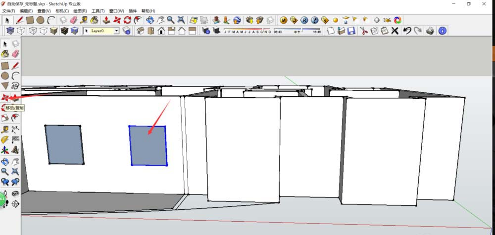 Sketchup怎么移动复制窗户_wishdown.com Sketchup怎么移动复制窗户_wishdown.com