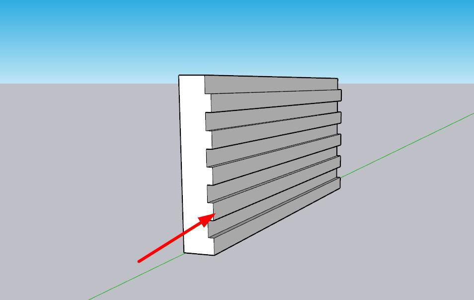 sketchup墙面怎么添加凸出的条文装饰_wishdown.com sketchup墙面怎么添加凸出的条文装饰_wishdown.com
