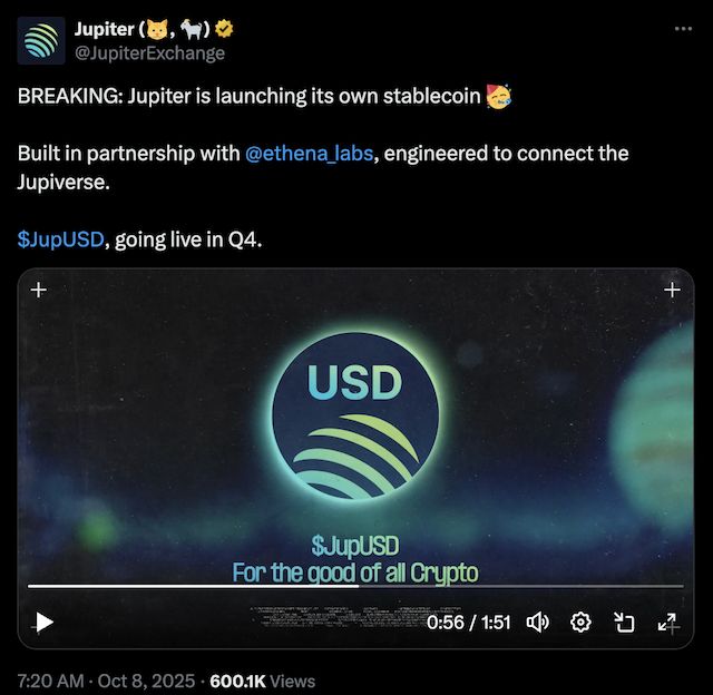 JupUSD ����ʲô��һ�Ľ���Jupiter �� Ethena �Ƴ���Solana�ȶ���