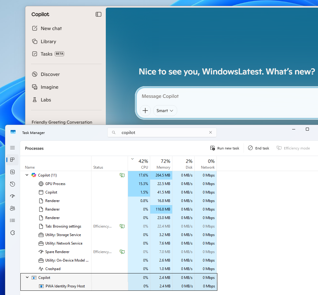 微软再次重构 Win11 版 Copilot:放弃 WinUI 原生框架,转投 WebView 网页套壳_wishdown.com 微软再次重构 Win11 版 Copilot:放弃 WinUI 原生框架,转投 WebView 网页套壳