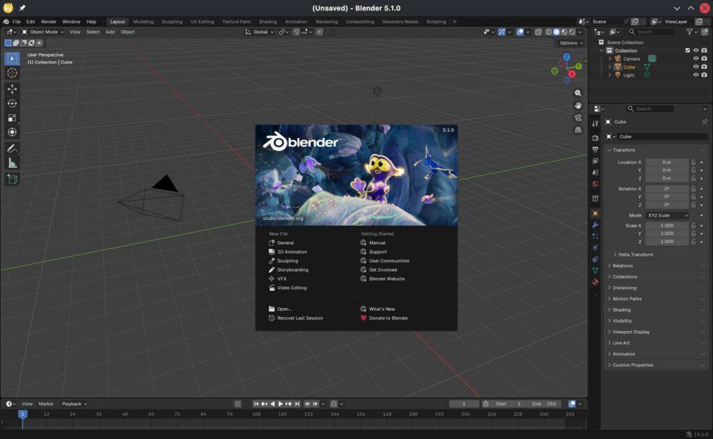 ��Դ 3D �������� Blender 5.1 ������������̬�����ٳ� 300%