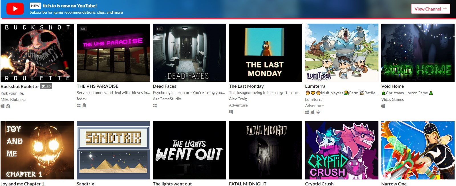 itch.io��Ϸ������