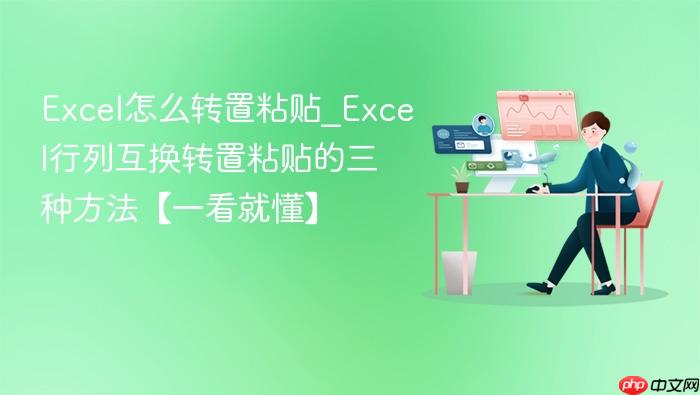 Excel怎么转置粘贴_Excel行列互换转置粘贴的三种方法【一看就懂】_wishdown.com excel怎么转置粘贴_excel行列互换转置粘贴的三种方法【一看就懂】