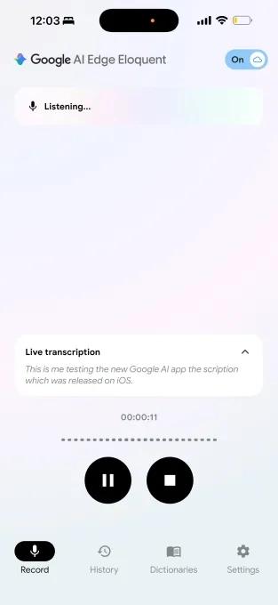 谷歌推出可离线使用的AI听写应用Google AI Edge Eloquent_wishdown.com 谷歌推出可离线使用的AI听写应用Google AI Edge Eloquent_wishdown.com