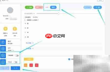 网络考试系统人工评分设置_wishdown.com 题目批改界面示意图
