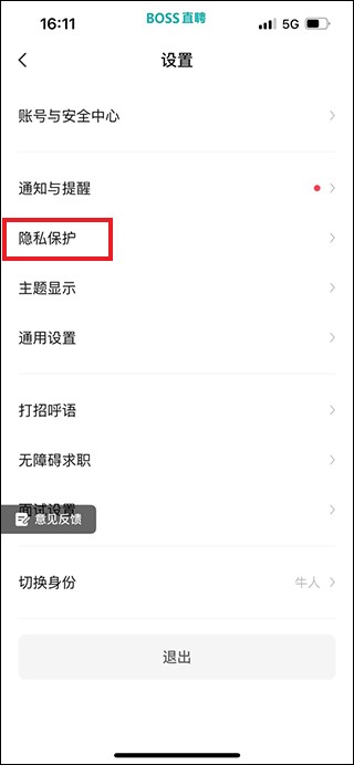 boss直聘屏蔽某家公司教程_wishdown.com 设置界面中的隐私保护选项