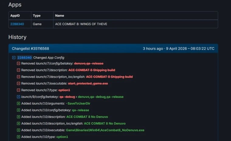 不用了? 《皇牌空战8:希孚之翼》Steam后台移除D加密信息_wishdown.com 不用了? 《皇牌空战8:希孚之翼》Steam后台移除D加密信息_wishdown.com