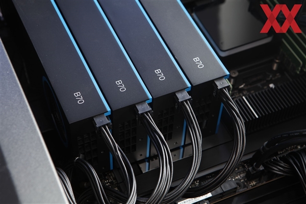 四卡并联!Intel锐炫Pro B70专业卡首测:功耗达720W_wishdown.com 四卡并联!Intel锐炫Pro B70专业卡首测:功耗达720W_wishdown.com