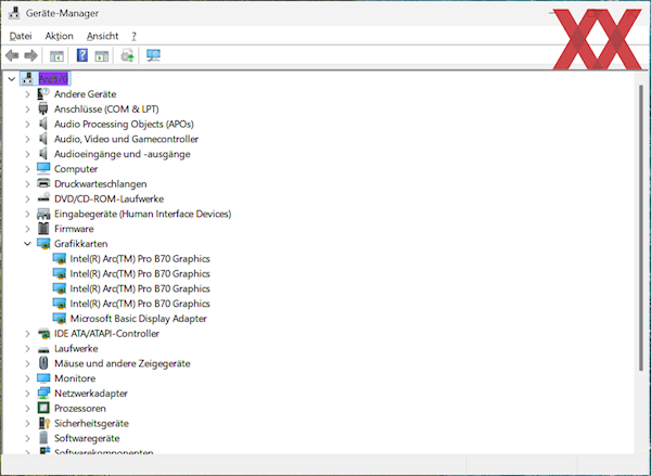 四卡并联!Intel锐炫Pro B70专业卡首测:功耗达720W_wishdown.com 四卡并联!Intel锐炫Pro B70专业卡首测:功耗达720W_wishdown.com