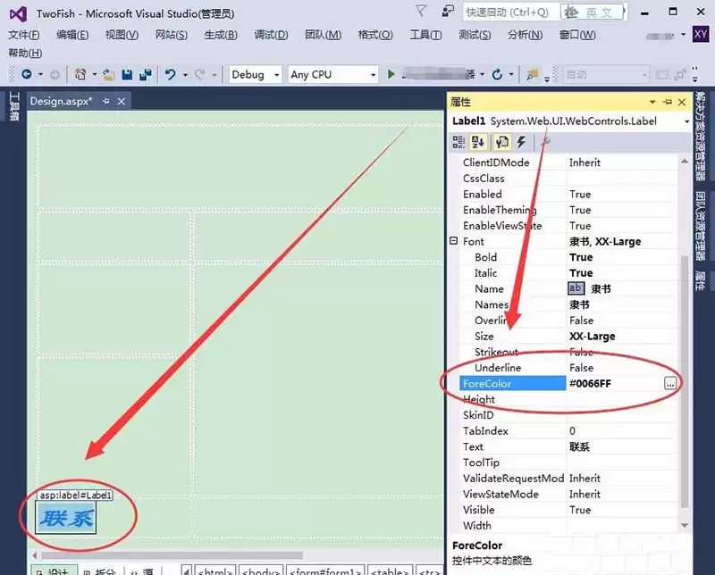 VisualStudio怎么设置控件文本字体格式-设置控件文本字体格式的详细步骤分享_wishdown.com VisualStudio怎么设置控件文本字体格式