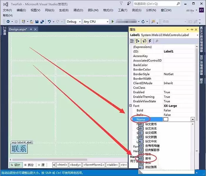VisualStudio怎么设置控件文本字体格式-设置控件文本字体格式的详细步骤分享_wishdown.com VisualStudio怎么设置控件文本字体格式