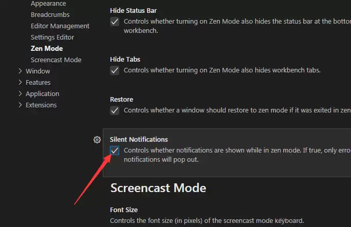 Visual Studio Code无声通知怎么设置-无声通知的设置方法_wishdown.com Visual Studio Code无声通知怎么设置