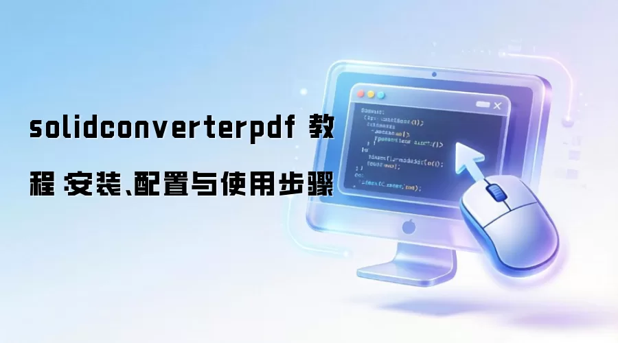 solidconverterpdf �̳̣���װ��������ʹ�ò���