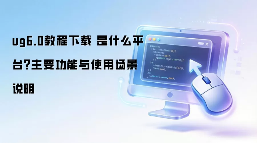 ug6.0�̳����� ��ʲôƽ̨����Ҫ������ʹ�ó���˵��