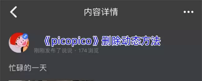��picopico��ɾ����̬����