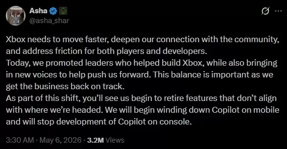 ΢��Xbox��ͣAI���ܸ���ԭ����δ���ƻ�����