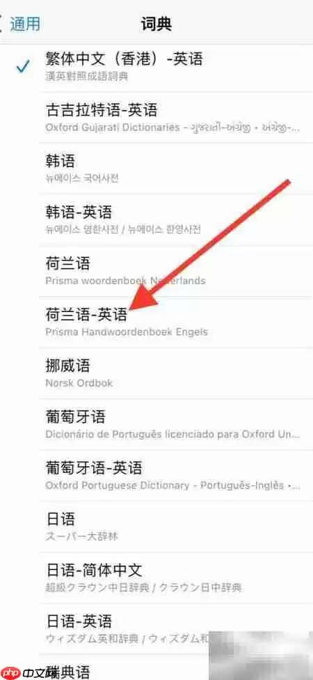 iPhone词典新增荷兰语与英语互译功能_wishdown.com iPhone词典新增荷兰语-英语