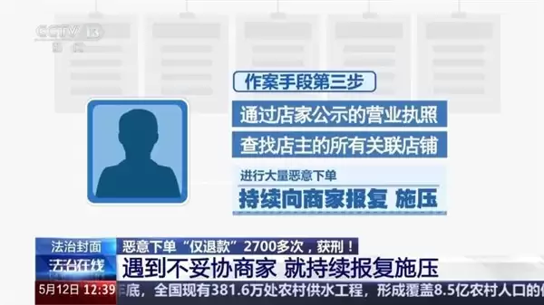 央视曝光仅退款敲诈套路:2700次恶意仅退款男子获刑1年6个月_wishdown.com 央视曝光仅退款敲诈套路:2700次恶意仅退款男子获刑1年6个月_wishdown.com